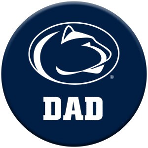 navy button with Penn State Athletic Logo above DAD